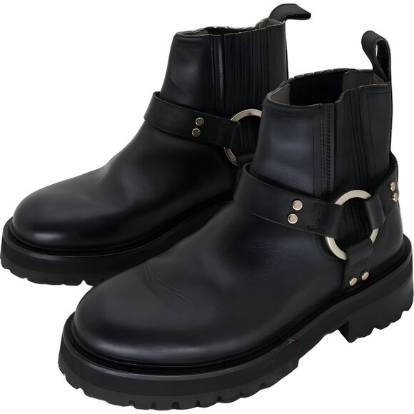 AllSaints Maddie Lug Sole Biker Boots EU 40 - Stylish Women's Footwear - Picture 2 of 6